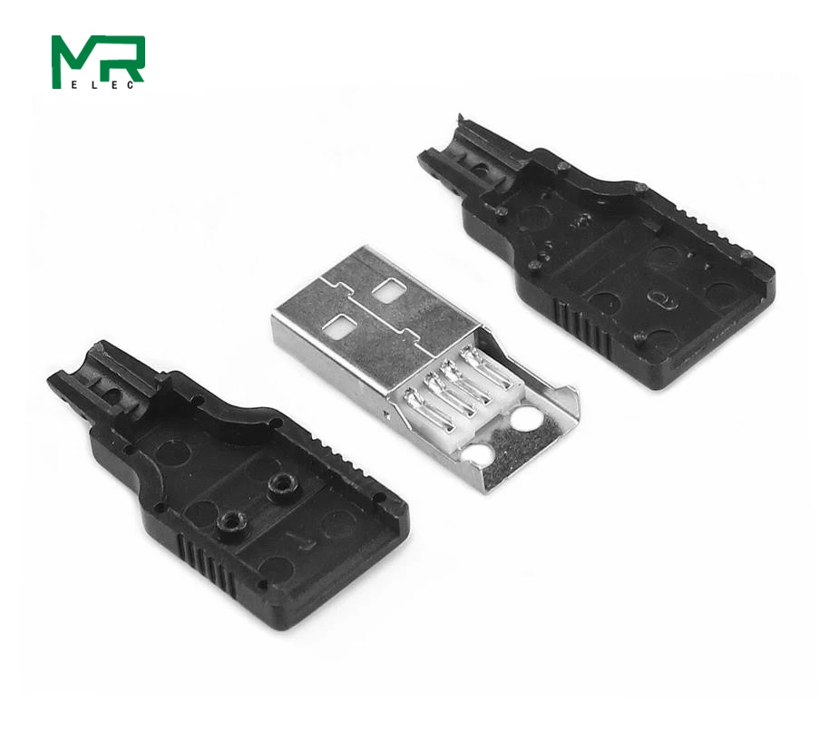 Горячая новинка USB 4 штырьковый разъем типа А с черной пластиковой крышкой |