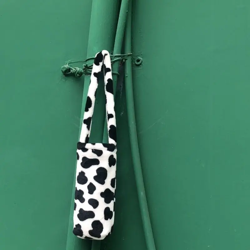 Сумка на плечо Женская со смайликом модная мягкая плюшевая Портативная