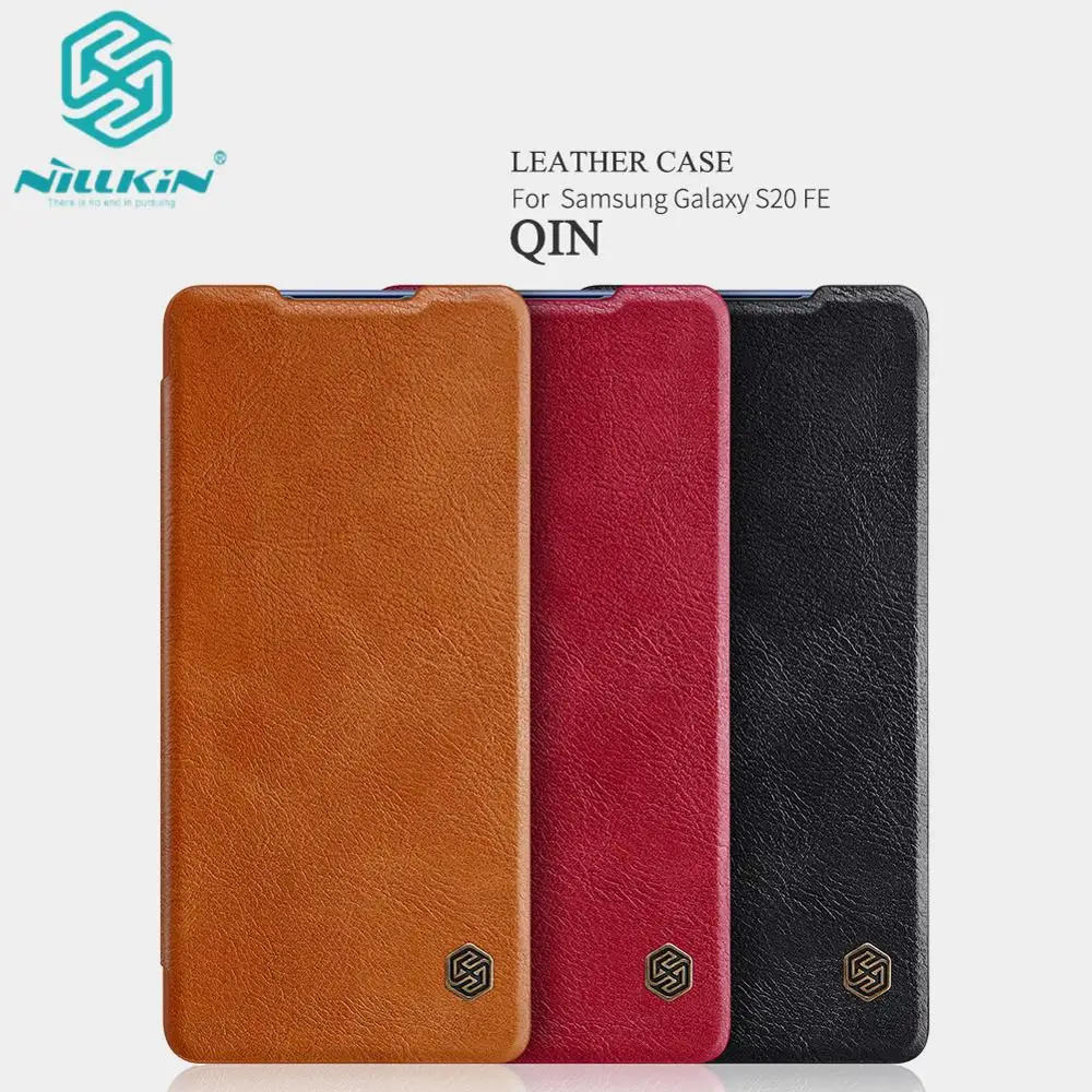 

10 шт./лот, оптовая продажа, кошелек серии NILLKIN Qin, кожаный чехол-книжка для Samsung Galaxy S20 FE, 2020 натуральный кожаный чехол-книжка