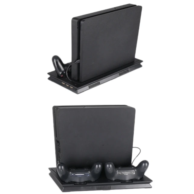 Вертикальная подставка с охлаждающим вентилятором для PS4 Slim/Pro/Обычная Playstation 4