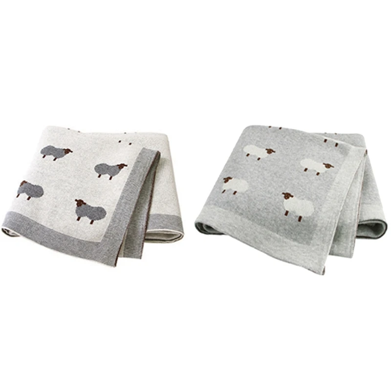 

2 шт., детское трикотажное одеяло с мультяшным рисунком