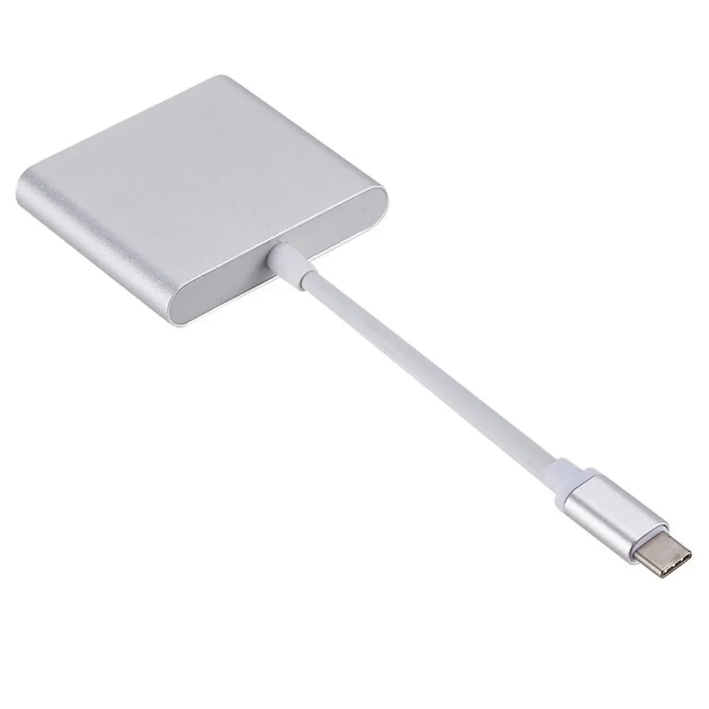 3 в 1 Тип с разъемами типа C и совместимому HDMI концентратор адаптера конвертера для