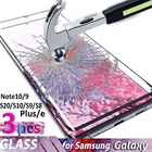 Полное покрытие закаленное стекло Защита экрана для Samsung Galaxy S20 Ultra Note 10 Plus Защитные пленки для Galaxy S10 plus S9