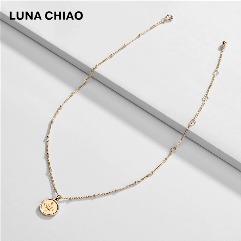 LUNA CHIAO Многослойные Изящные мини круглые подвески для женщин|Ожерелья с