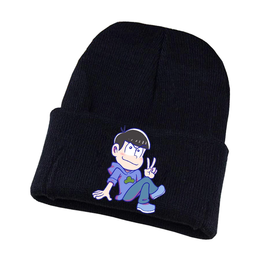 Вязаная шапка Osomatsu-san для косплея Повседневная хлопковая унисекс с принтом
