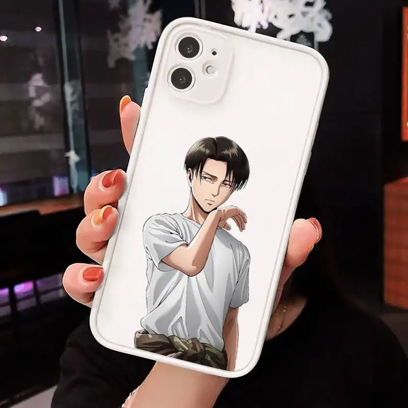 

Japan anime Attack On Titan Phone Case matte transparent For iphone 7 8 11 12 plus mini x xs xr pro max cover