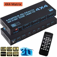 4k hdmi 4 in 4 out matrix hdmi 2 0 matrix switcher 4x4 ports 4k60hz support 4k dolby vision hdr hdcp 2 2 support remote control