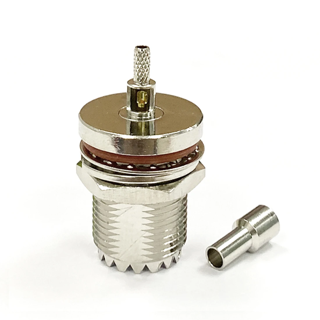

1pc New RF UHF Female Jack nut Connector With Crimp For RG316,RG174,LMR100 Straight Nickelplated Wholesale