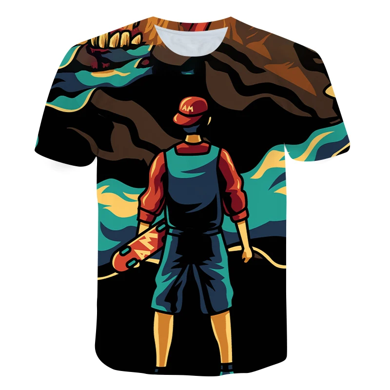 

New Harajuku Classic Games 3D Mario Child Boys And Girls T Shirt Super Smash Bros Fashion T-shirt Hip Hop T-Shirts Streetwear