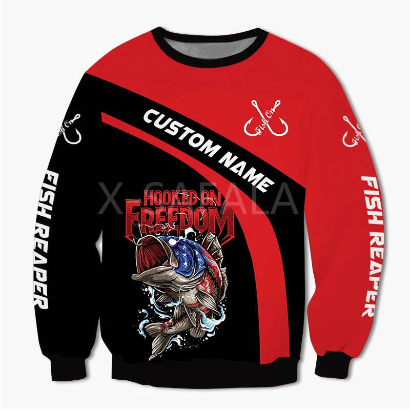 

Hooked On Freedom Bless Fish 3D All Print Hoodie Man Women Harajuku Outwear Zipper Pullover Sweatshirt Casual Unisex Jacket