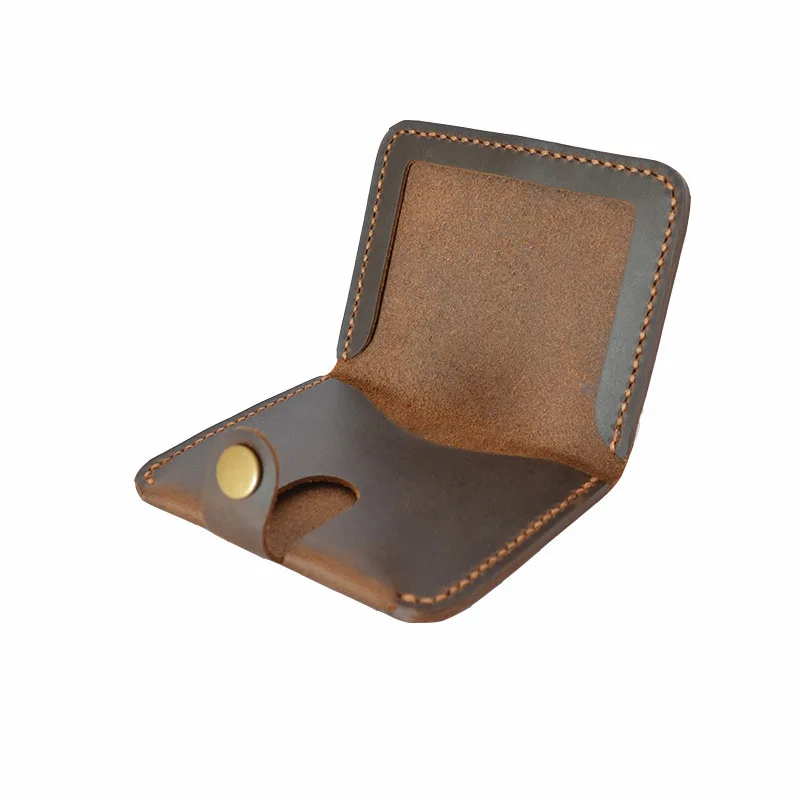 Натуральная коровья кожа ручная работа винтажный короткий кошелек чехол для