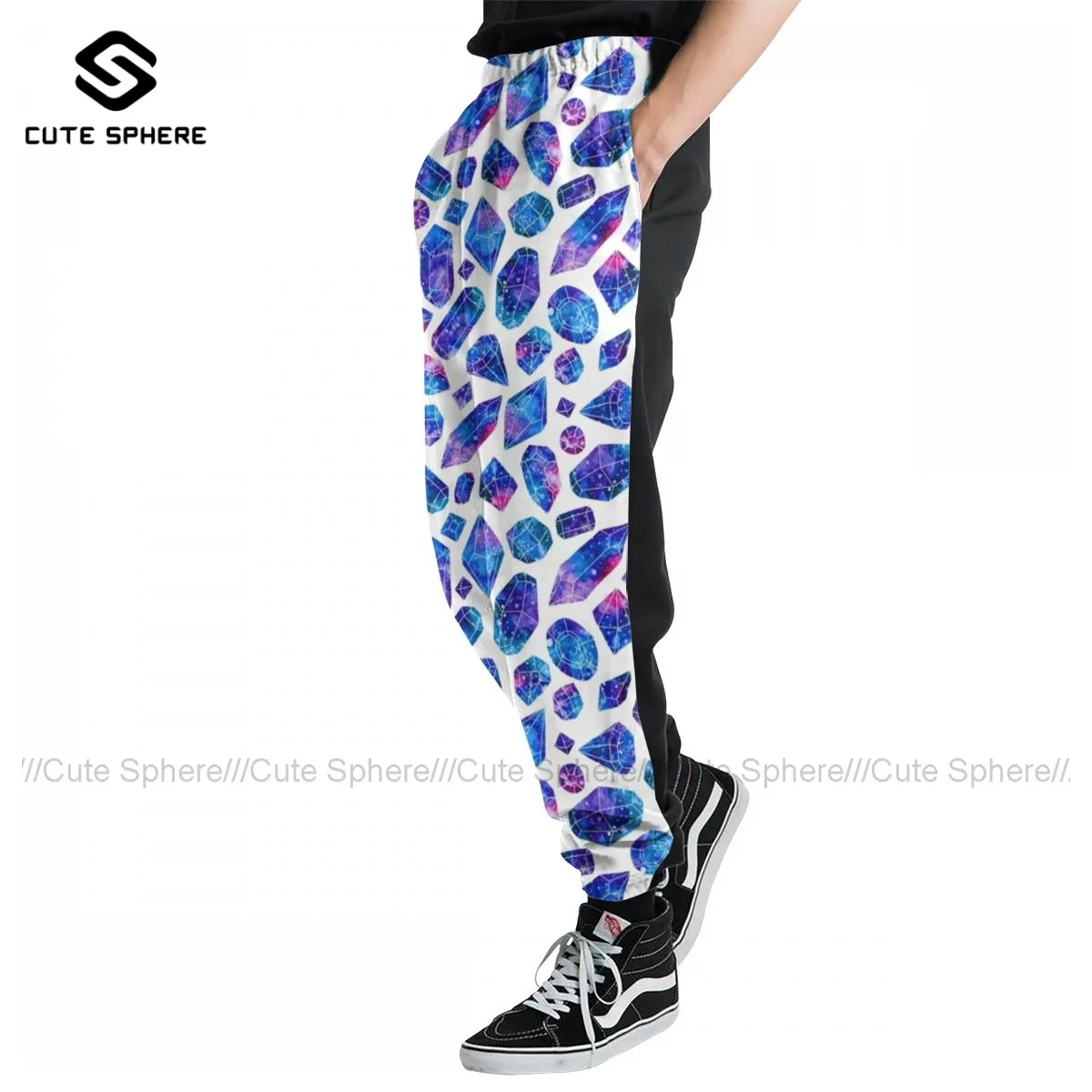 

Crystal Sweatpants Polyester Unisex Joggers Kawaii Man Basketball Casual Pants