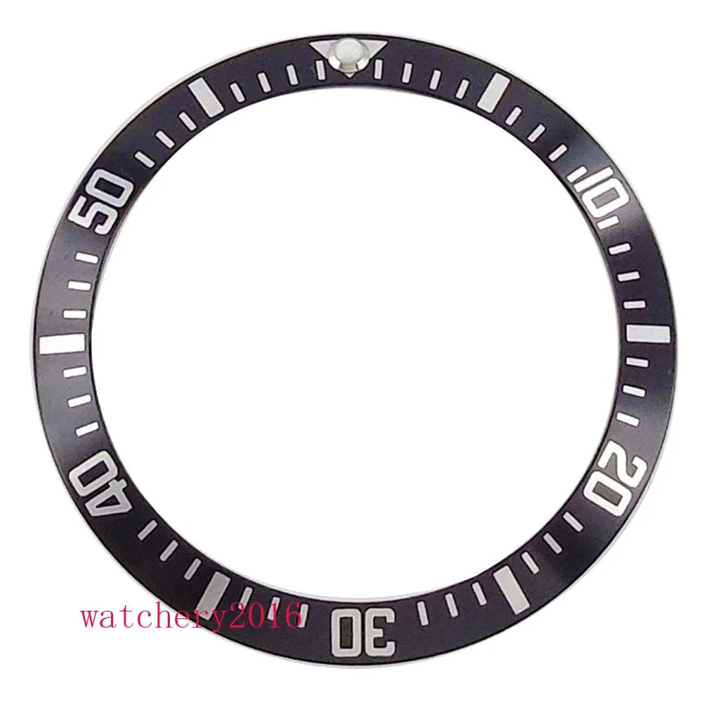 38mm Watch Bezel Black Blue Red Coffee Aluminum Alloy Bezel Insert Fit 40mm SUB Parnis Men's Watch