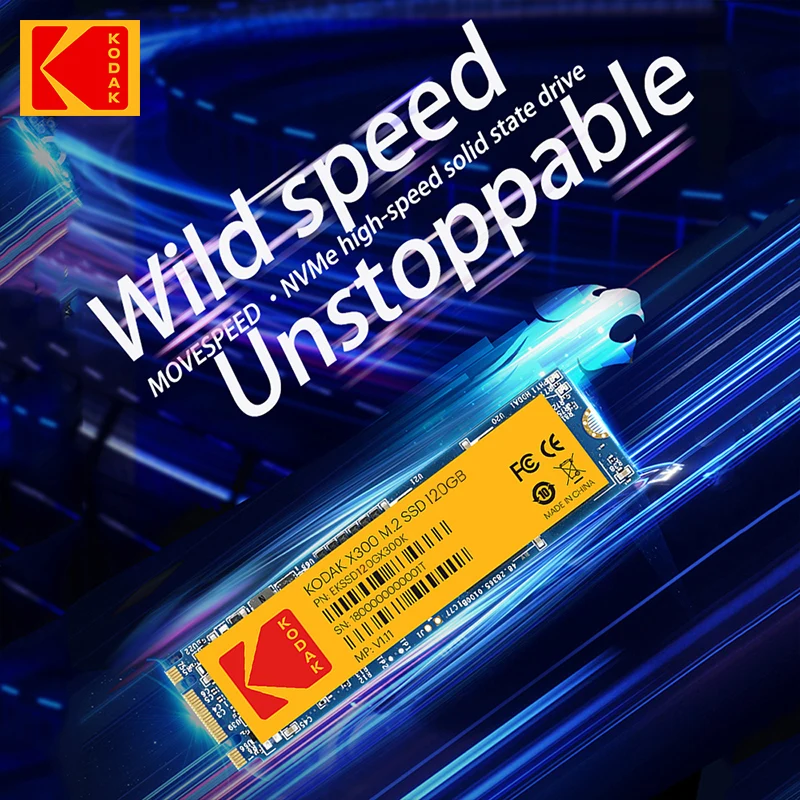 100% Оригинальный твердотельный накопитель KODAK M.2 SSD 120 ГБ 240 480 960 M2 2280 Ssd X300