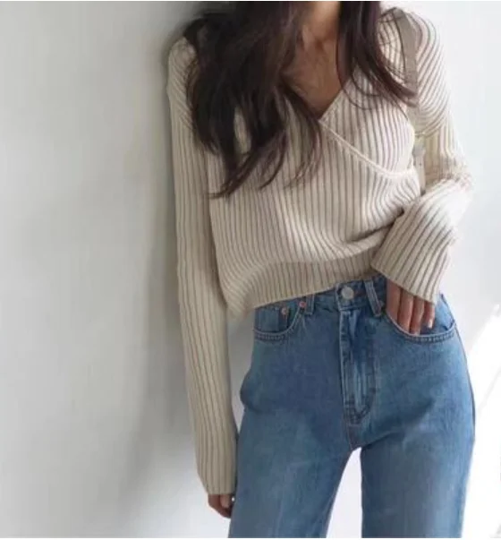 Новинка женский свитер Женский Зимний пуловер вязаный с длинным рукавом топы для