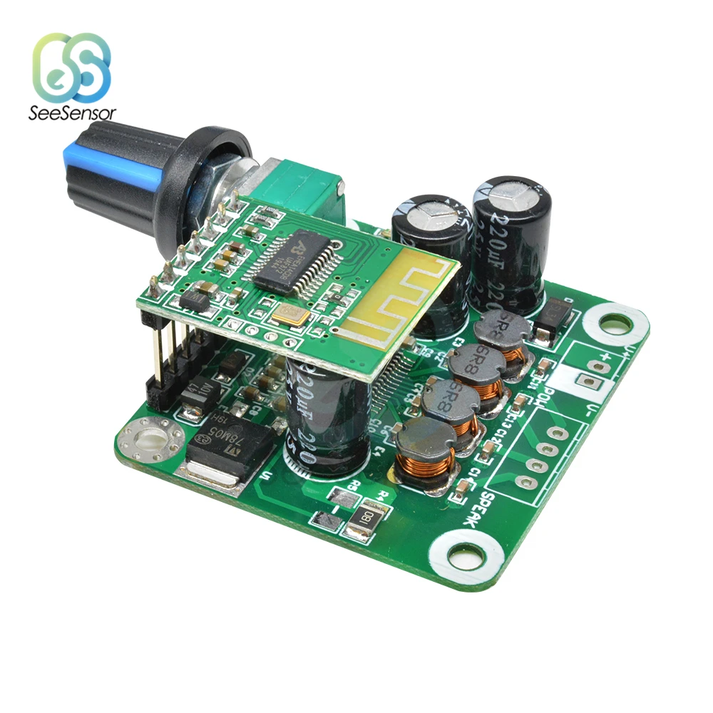 

8V-26V TPA3110 2*15W Dual Channel Digital Stereo Audio Power Amplifier Board Module Bluetooth 4.2 for Speaker TV DVD Navigator