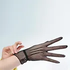Перчатки ажурные женские, черные, белые, нейлоновые, с защитой от ультрафиолета