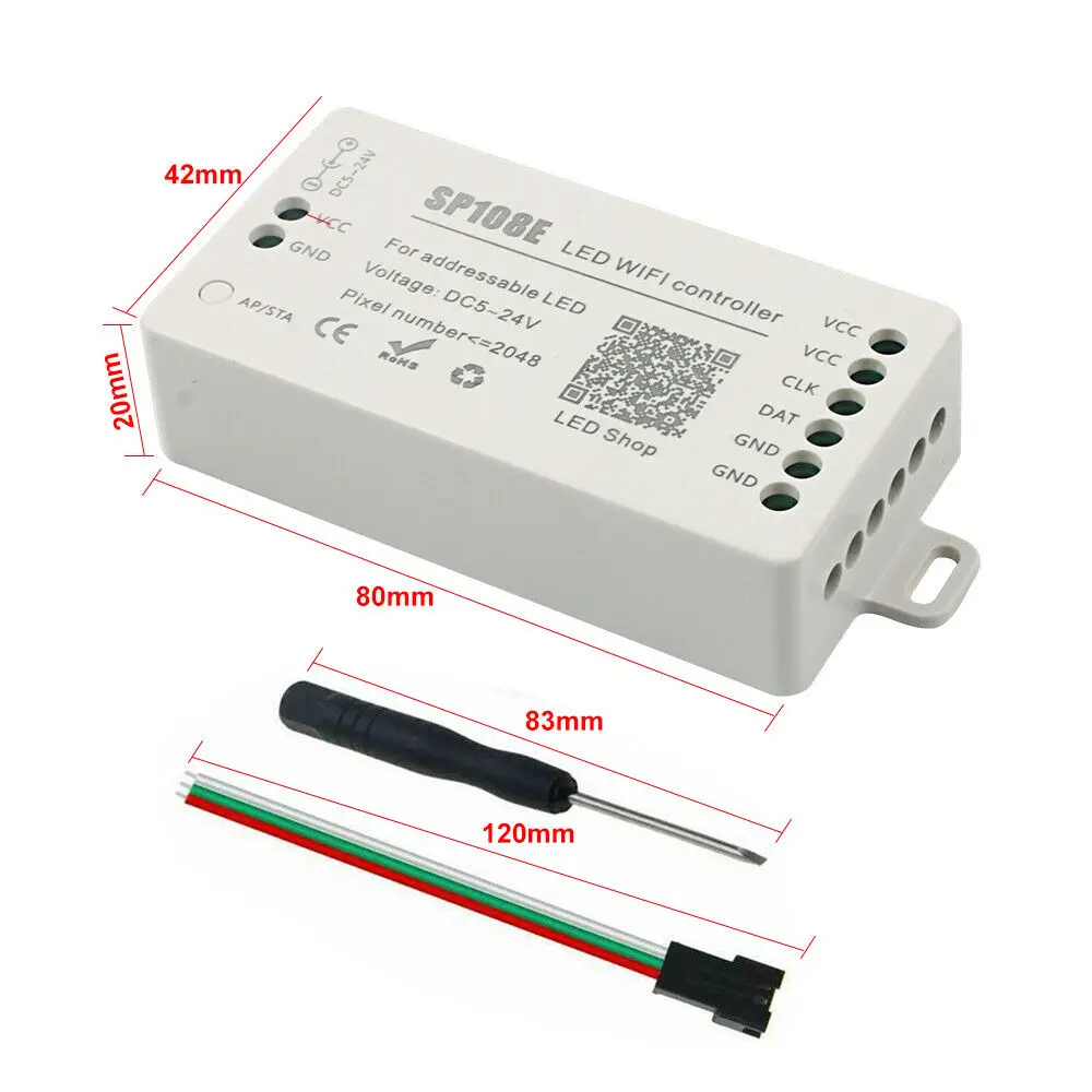 SP108E светодиодный Wi Fi Magic Управление WS2812B WS2813 и т. д. полосы модуль светильник Smart APP