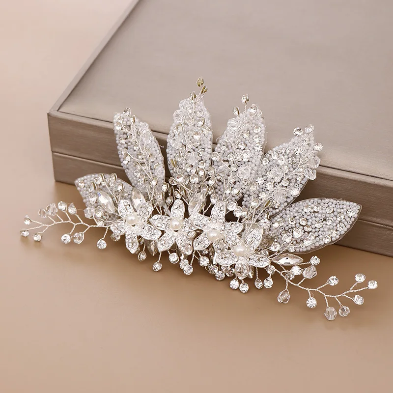 Тиара для волос с искусственным жемчугом украшения кристаллами свадебные