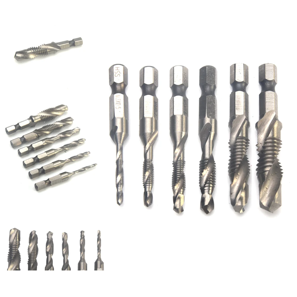 6 шт./компл. ручное сверло с шестигранным хвостовиком искусственная спиральная