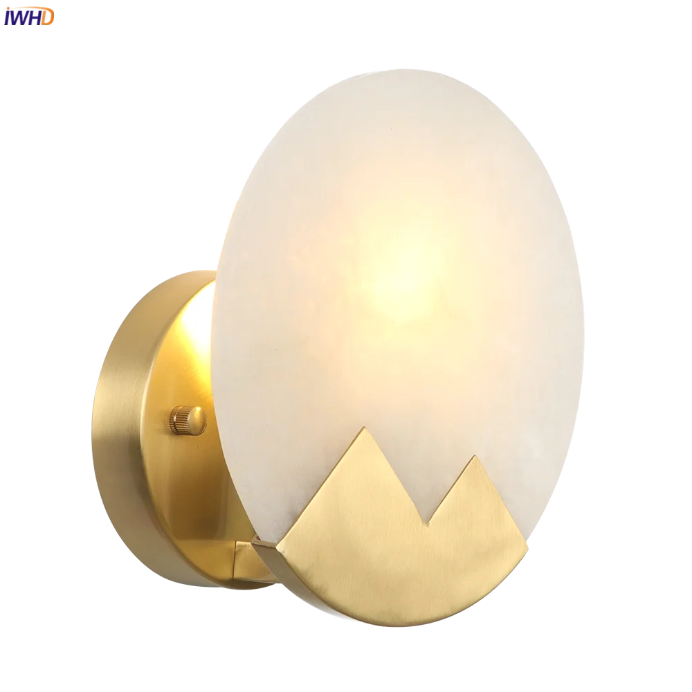 IWHD Скандинавский современный Мраморный Настенный светильник s для дома кафе