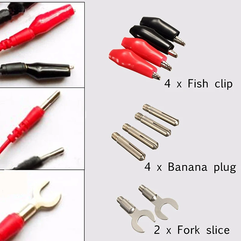 16pcs High Quality Digital Multimeter Banana Plug Probe Test Lead Cable Clips Assortment Kit | Инструменты