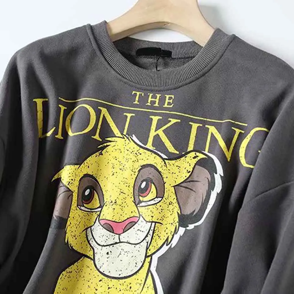 Женский Свободный свитшот с длинным рукавом повседневный О-образным вырезом и