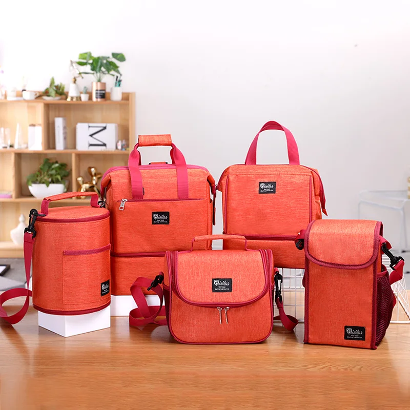 PACGOTH ткань Оксфорд цветная сумка для обеда женская мужская термо офисная