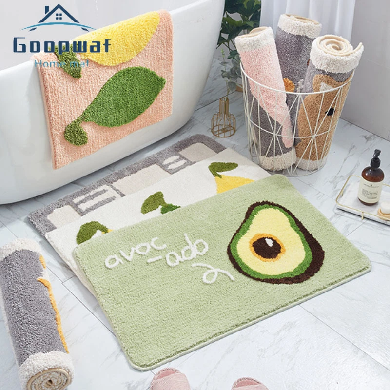 

High-quality Coral Velvet Bathroom Non-slip Mat Home Printing Water-absorbing Entrance Floor Mat Thick Soft Living Room Carpet
