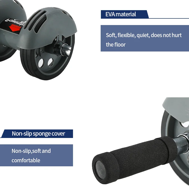 Автоматический абдоминальный ролик Ab с ковриком мышечный тренажер без шума
