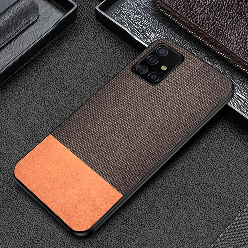 Чехол для Samsung Galaxy A51 A71 A21 A41 A31 A01 сердечник из искусственной кожи простые Мягкий