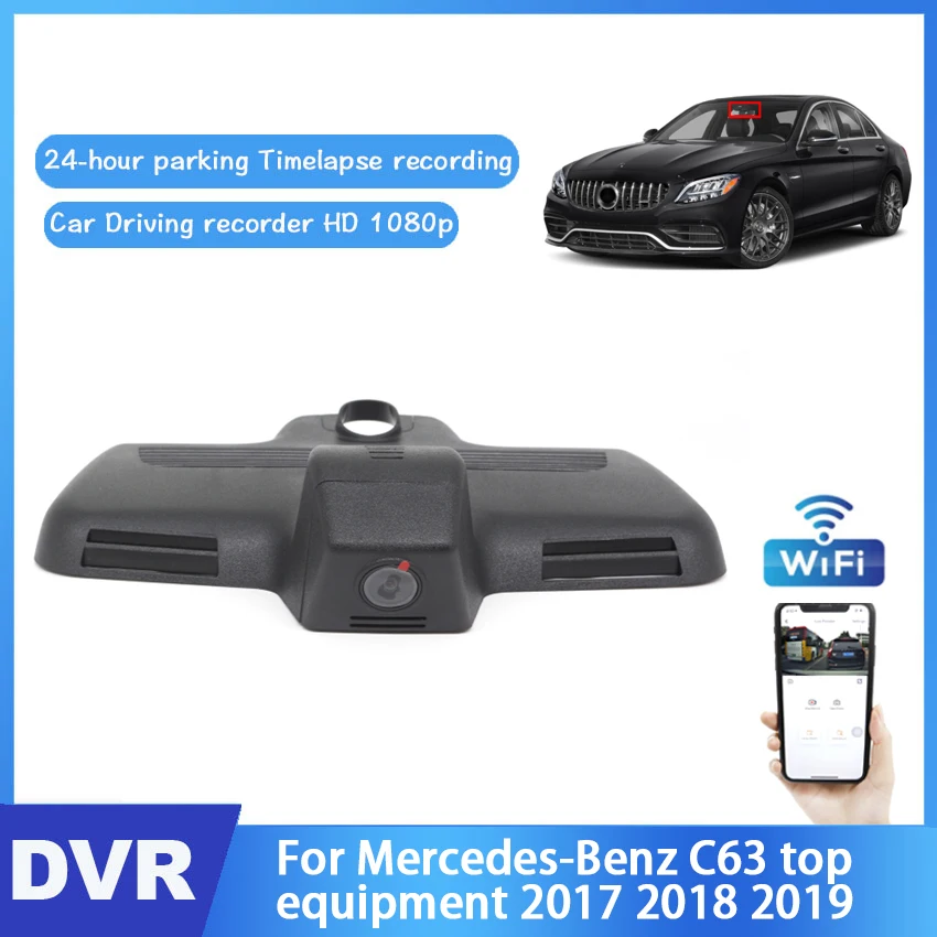 Автомобильный видеорегистратор 24 часа Wi-Fi камера Full HD 1080P для Mercedes-Benz C63 топовое
