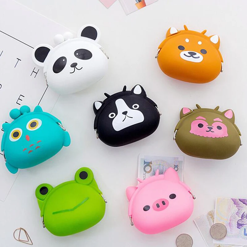 

New Girls Mini Silicone Coin Purse Animals Small Change Wallet Purse Women Key Wallet Coin Bag For Children Kids Gifts