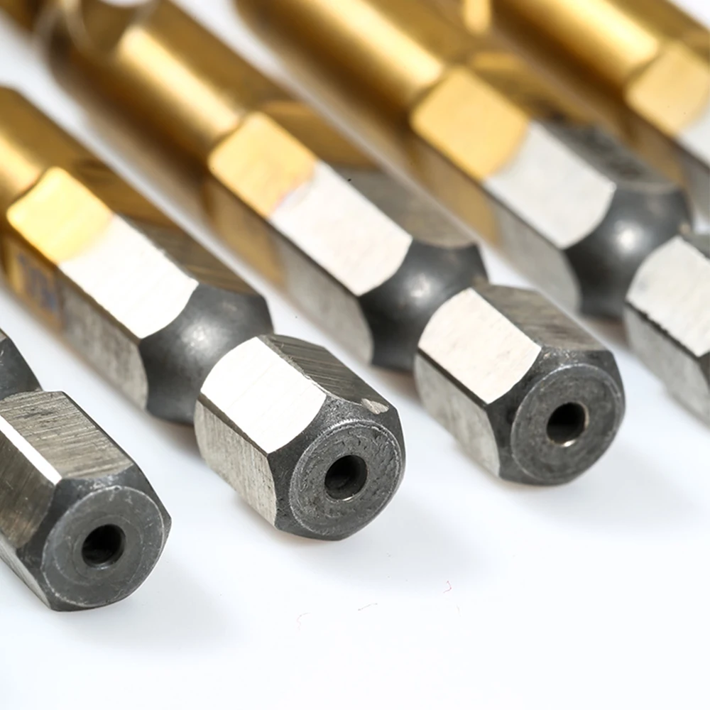 

1pc 1/4 IN Quick Change Hex Thread M3 M4 M5 M6 M8 M10 Screw Tap Drill Bits Hss Taps Countersink Deburr Metric High Speed Steel