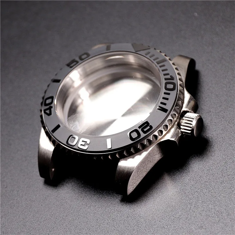 40mm Yacht-master Sapphire Glass Stainless Steel Case For Seikoskx007 009 Nh35 Nh36 8215 2836 Movement Watch Case Modification