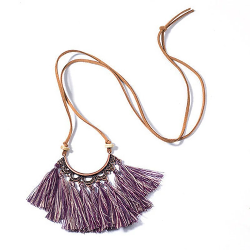 Ожерелье с кисточками в стиле бохо 2020 Женская Модная бижутерия веревочная