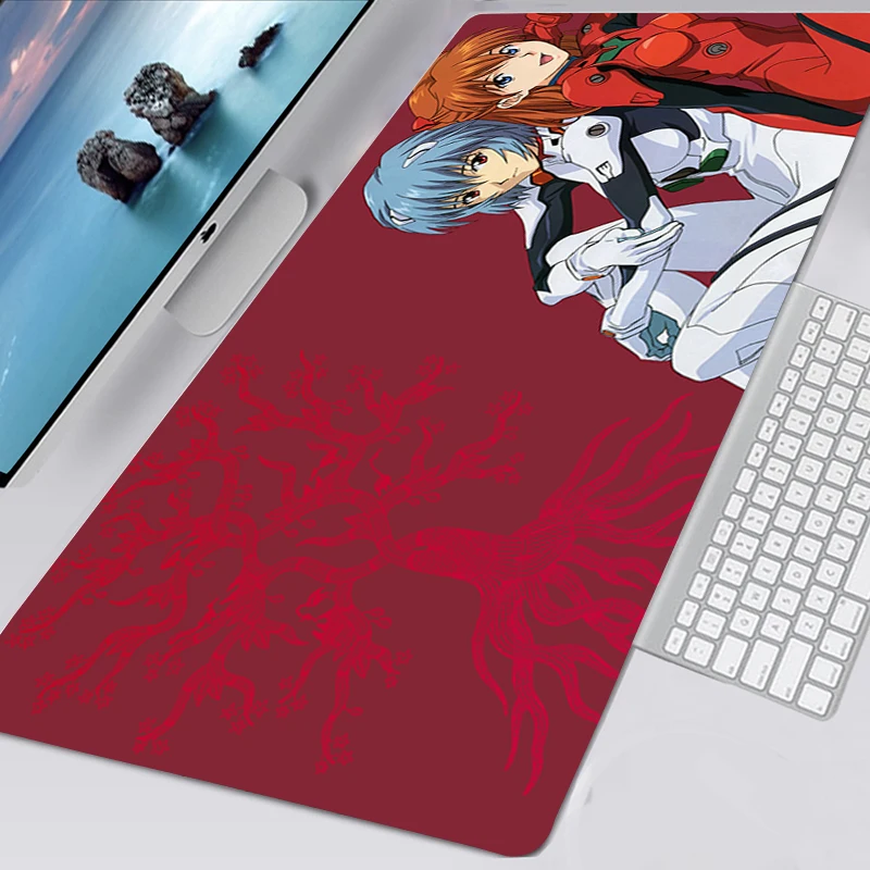 

Evangelion Logo Mouse Pad Large Gaming Mousepad Compute Mouse Mat Gamer Desk Mat XXL 90X30 for PC Keyboard Mouse Carpet 80X30
