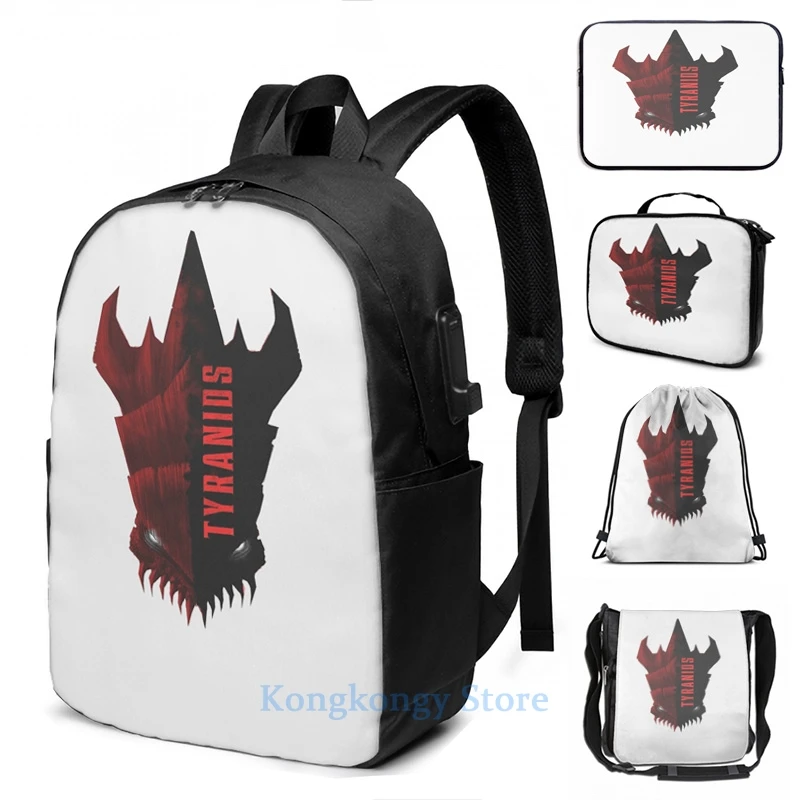Забавный школьный рюкзак для мужчин и женщин с графическим принтом тирансиков USB