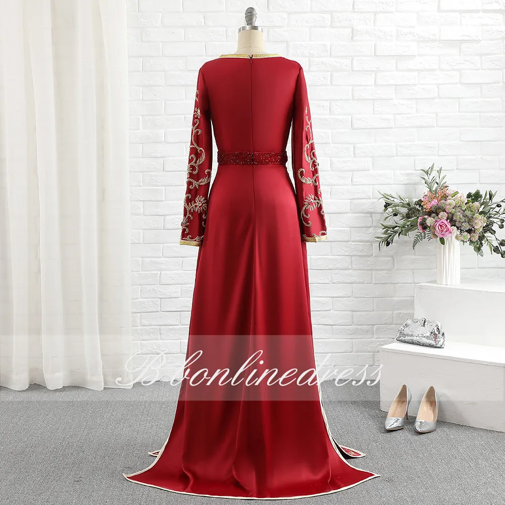 Bbonlinedress марокканские Caftan вечерние платья с бусинами ручная работа мусульманское