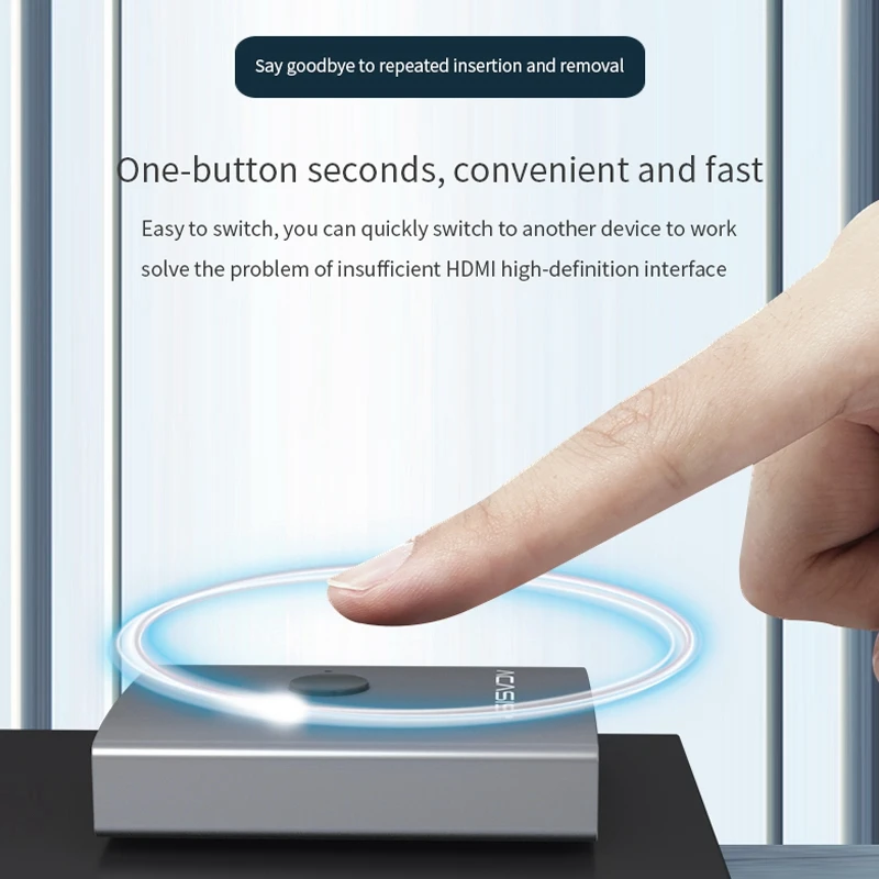 

ACASIS Splitter 4K Switch Bi-Direction 1X2/2X1 Adapter Switcher 2 in 1 Out for PS4/3 TV Box Switch