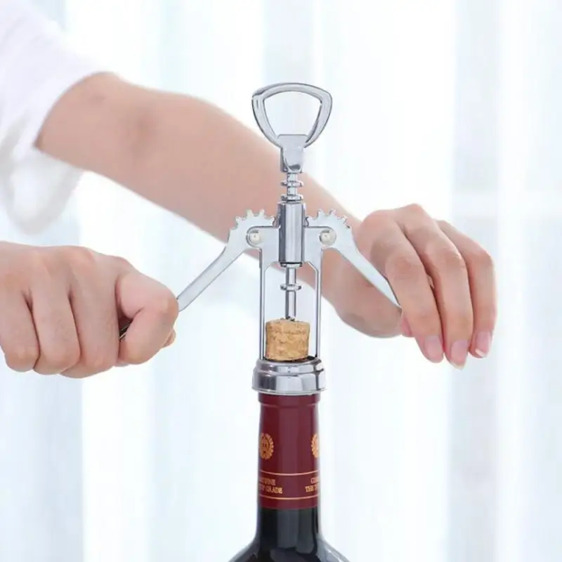 

Wine Corkscrew Beer Bottle Opener Winged Cork Screw Gadget Wine Kitchen Tools Metal Wine Corkscrew Stainless Steel Openers