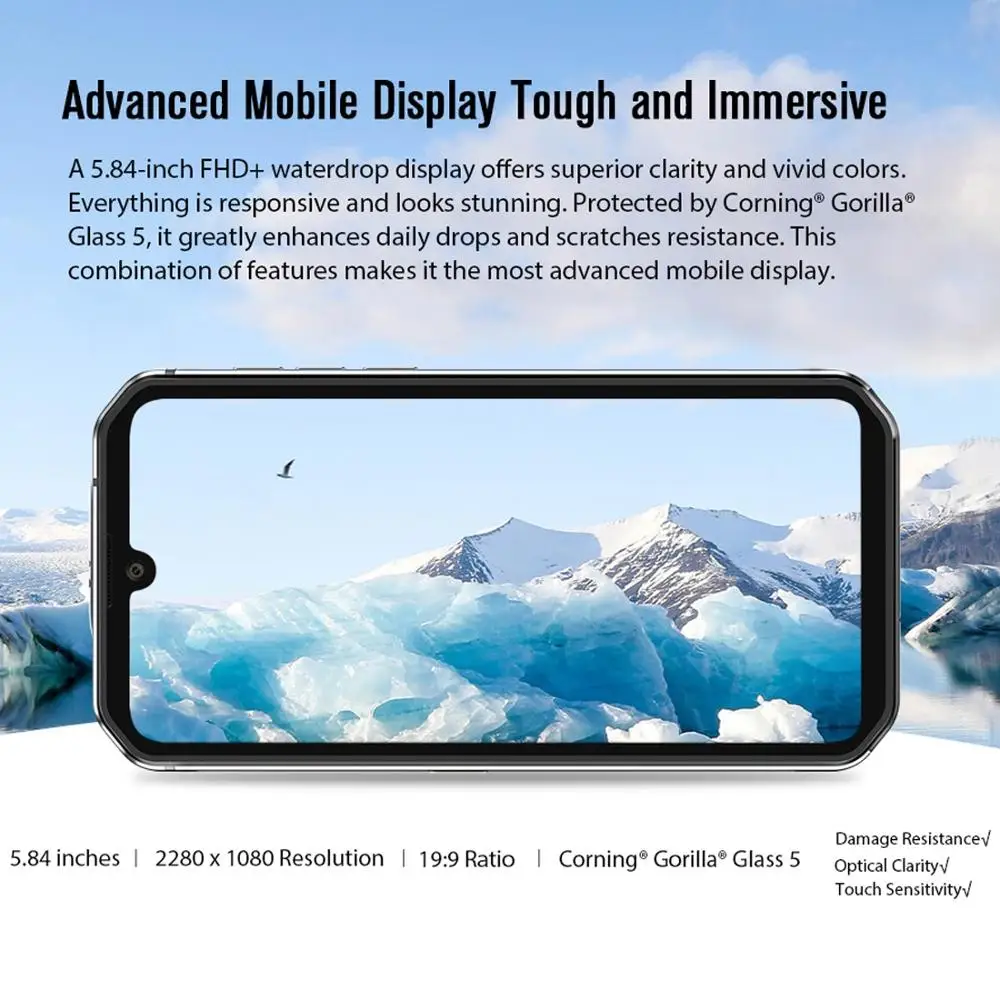 Blackview BV9900E Helio P90 Octa Core 6 ГБ 128 5 84 &quotFHD + безрамочный экран с IP68 Водонепроницаемый