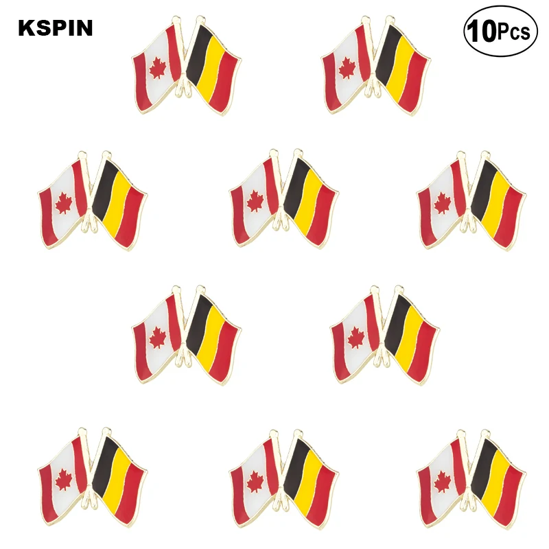 Canada &amp Brazil Flag Lapel Pin badge Brooch Pins Badges 10Pcs a Lot | Дом и сад