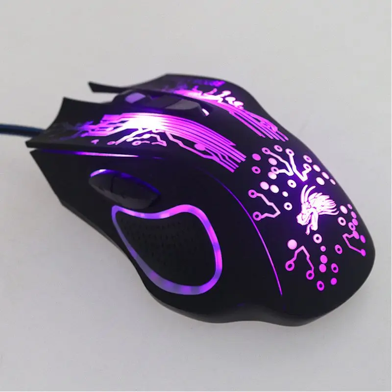 

USB Wired Gaming Mouse 6-button LED Luminous Computer Laptop Optical Mouse R2JB