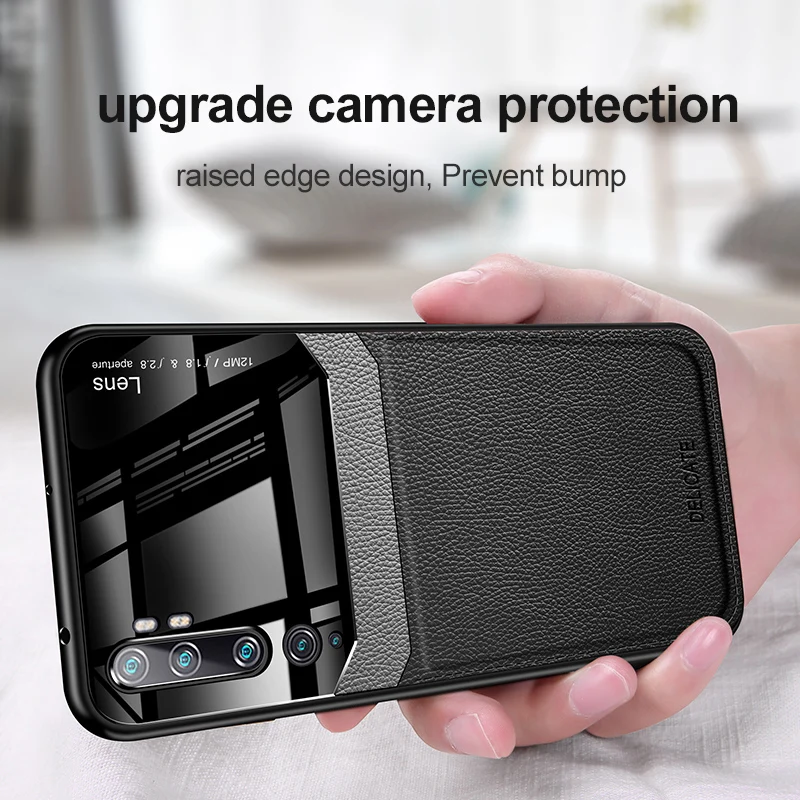 Alxun For XiaoMi Mi Note10 Pro Case Camera Lens Protection Luxury Leather Phone Back Cover Xiaomi CC9 Coque | Мобильные телефоны и