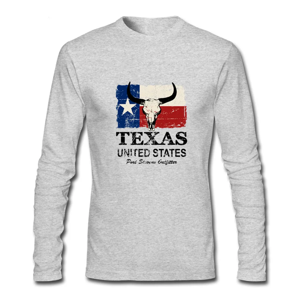 Футболка мужская с принтом флага Техаса и быка 100% хлопок|Мужские футболки| |