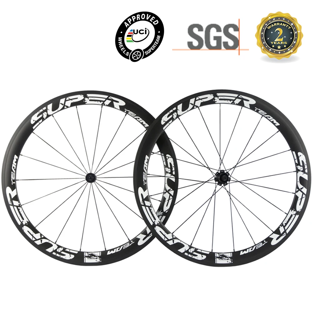 Карбоновая колесная пара SUPERTEAM UCI 50 мм стандартная тормозная поверхность из