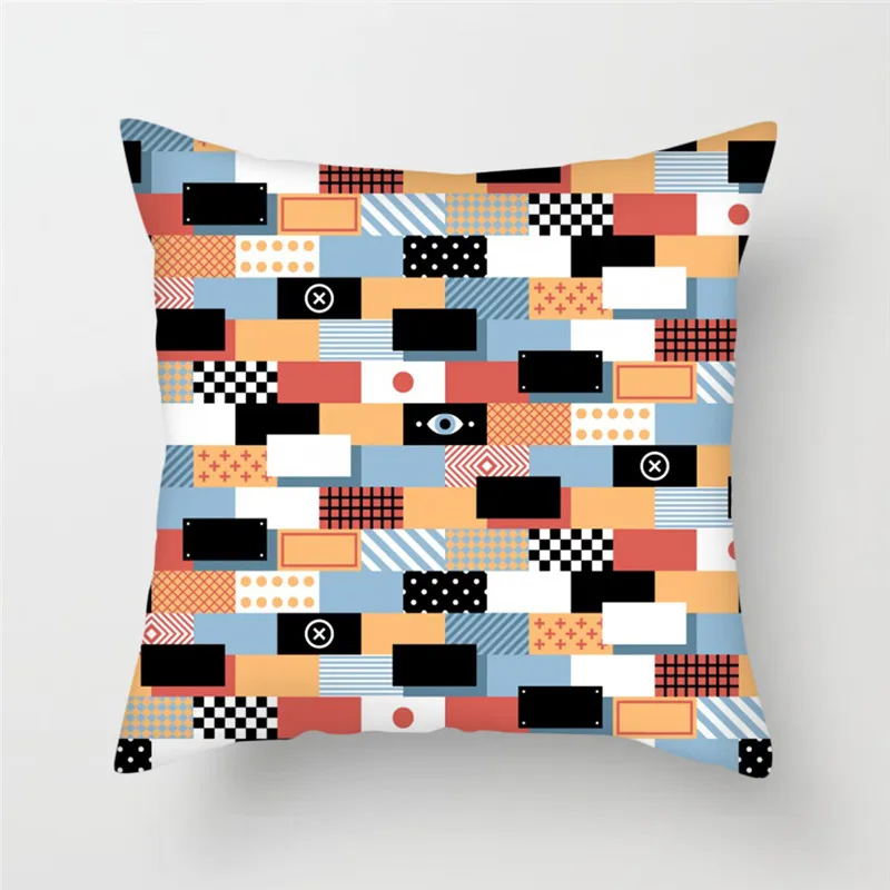 

Fuwatacchi Striped Diamond Wave Throw Pillow Cover Color Stripe Geometry Cushion Cover for Home Chair Decorative Pillows 2019