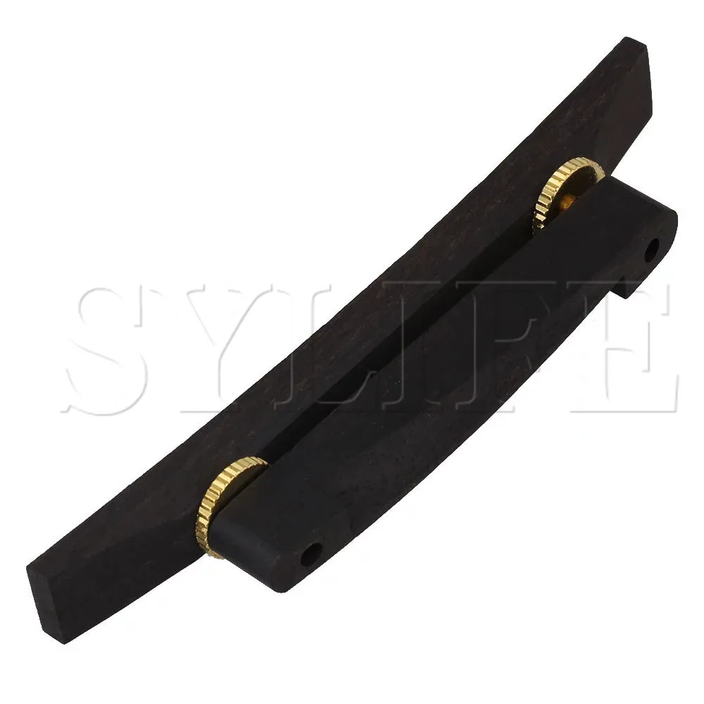 Габон Эбеновое дерево Archtop мост для джаз гитары Золотая фурнитура регулируемая