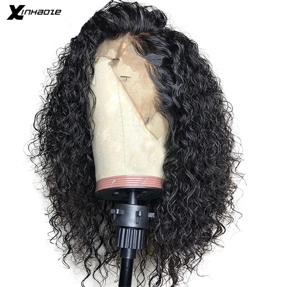 150% плотность человеческие волосы на кружеве парики Кудрявые бразильские remy